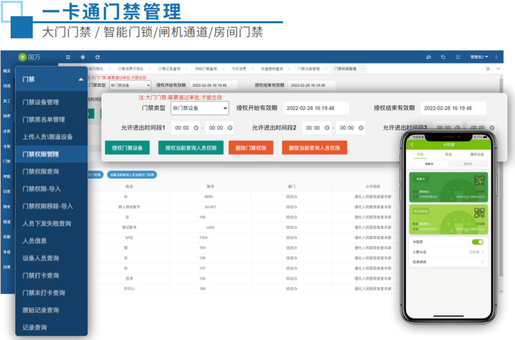 國(guó)萬(wàn)智慧門禁通道綜合管理系統(tǒng)